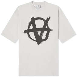 VETEMENTS Double Anarchy T-Shirt Oyster Mushroom