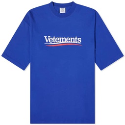 VETEMENTS Campaign Logo T-Shirt Royal Blue