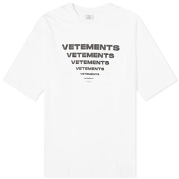 VETEMENTS Pyramid Logo T-Shirt White