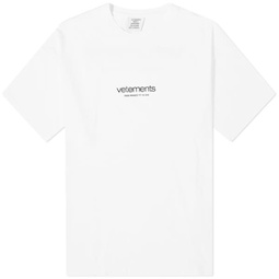 VETEMENTS Urban Logo T-Shirt White