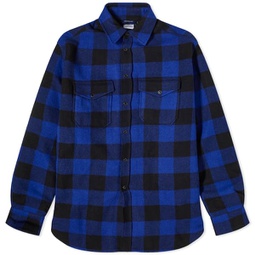 VETEMENTS Flannel Shirt Jacket Blue & Black