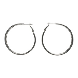 Silver Small Logo Hoop Earrings 241669M144000