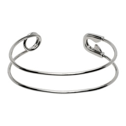 Silver Safety Pin Bracelet 241669M142001