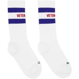 White Iconic Socks 231669M220001