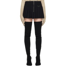 Black Pleated Miniskirt 241669F090002
