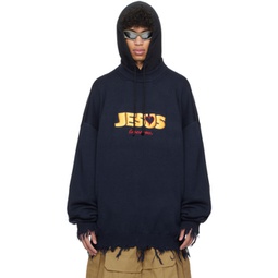 Navy Jesus Loves You Sweater 241669M201002