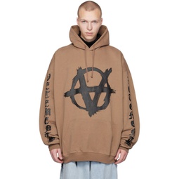 Taupe Reverse Anarchy Hoodie 232669M202012