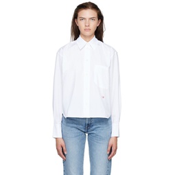 White Cropped Shirt 222784F109000