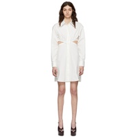 White Organic Cotton Mini Dress 221784F052003