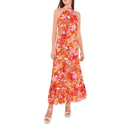 Challis Floral Print Maxi Dress