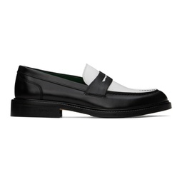 Black & White Townee Two-Tone Loafers 241961M231004