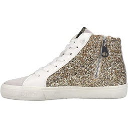VINTAGE HAVANA Womens Mateel Glitter High Sneakers Shoes Casual - Gold