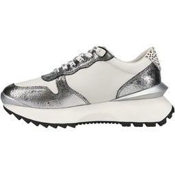 VINTAGE HAVANA Womens Major Metallic Platform Sneakers Shoes Casual - Silver