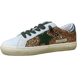 VINTAGE HAVANA Womens Flair Glitter Slip On Sneakers Shoes Casual - White