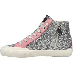 VINTAGE HAVANA Womens Ilana Glitter High Sneakers Shoes Casual - Silver