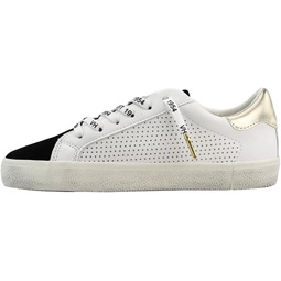 VINTAGE HAVANA Womens Gadol Perforated Lace Up 스니커즈 Shoes Casual - Black, Gold, White