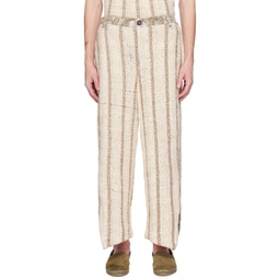 SSENSE Exclusive Beige Trousers 231021M191000