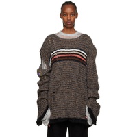 Multicolor Striped Sweater 222021F096018