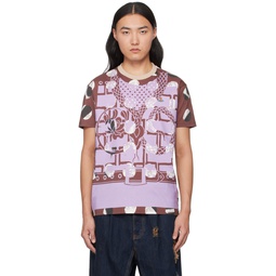 Brown   Purple Classic T Shirt 241314M213015