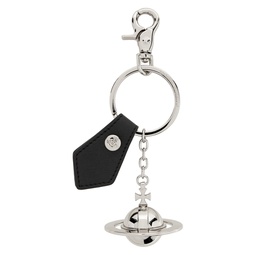 Black   Silver 3D Orb Keychain 241314M148014
