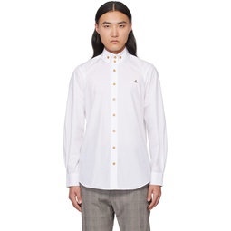 White 2 Button Krall Shirt 241314M192032