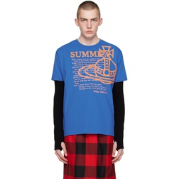 Blue Summer Classic T Shirt 241314M213042