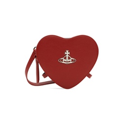 Red Louise Heart Crossbody Bag 241314M171023