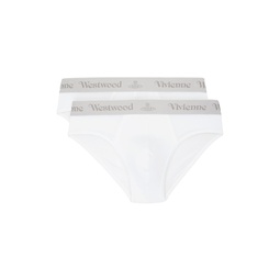 Two Pack White Briefs 241314M217008