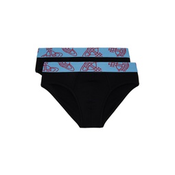 Two Pack Black Briefs 241314M217004