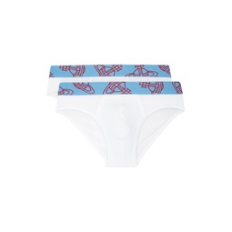 Two Pack White Briefs 241314M217005