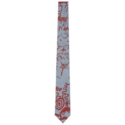 Gray   Burgundy The Cave Tie 241314M158022