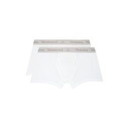Two Pack White Boxer Briefs 241314M216008