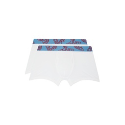 Two Pack White Boxer Briefs 241314M216005