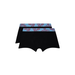 Two Pack Black Boxer Briefs 241314M216004