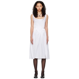 White Sunday Midi Dress 241314F054015
