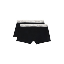 Two Pack Black Logo Boxers 222314M216003