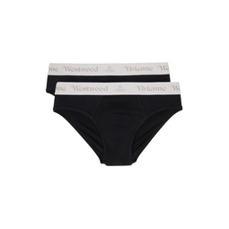 Two Pack Black Briefs 241314M217007