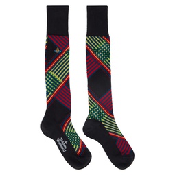Multicolor Combat Tartan Socks 241314M220024