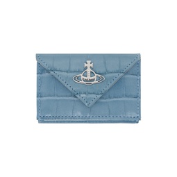 Blue Crocodile Envelope Wallet 241314M164001