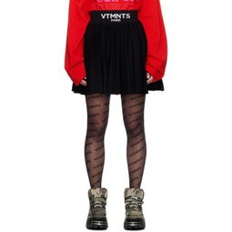 Black Knitted Miniskirt 241254F090009