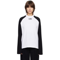 Black Barcode Long Sleeve T Shirt 231254F110005