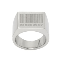 Silver Barcode Ring 231254M147000