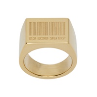 Gold Barcode Ring 231254M147001