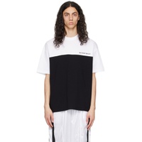 Black   White Colorblocked T Shirt 231254M213011