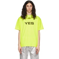 Yellow Yes No T Shirt 231254M213008