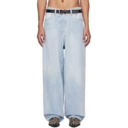 Blue Baggy Jeans 241254M186006