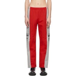 Red & Gray Extreme System Lounge Pants 231254M190005