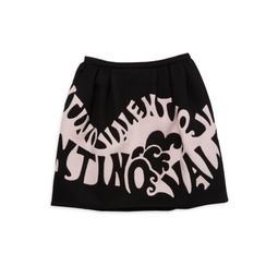 Virgin Wool Blend Mini Skirt