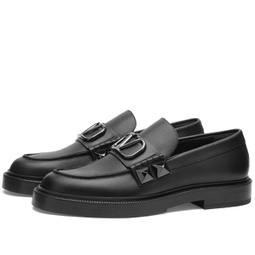 Valentino One Stud Loafer Black