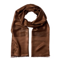 logo silk-blend scarf